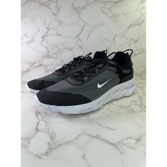 Mens Size 10.5 Nike React Live Black White Grey Running Sneakers CV1772-003 New - Picture 1 of 5